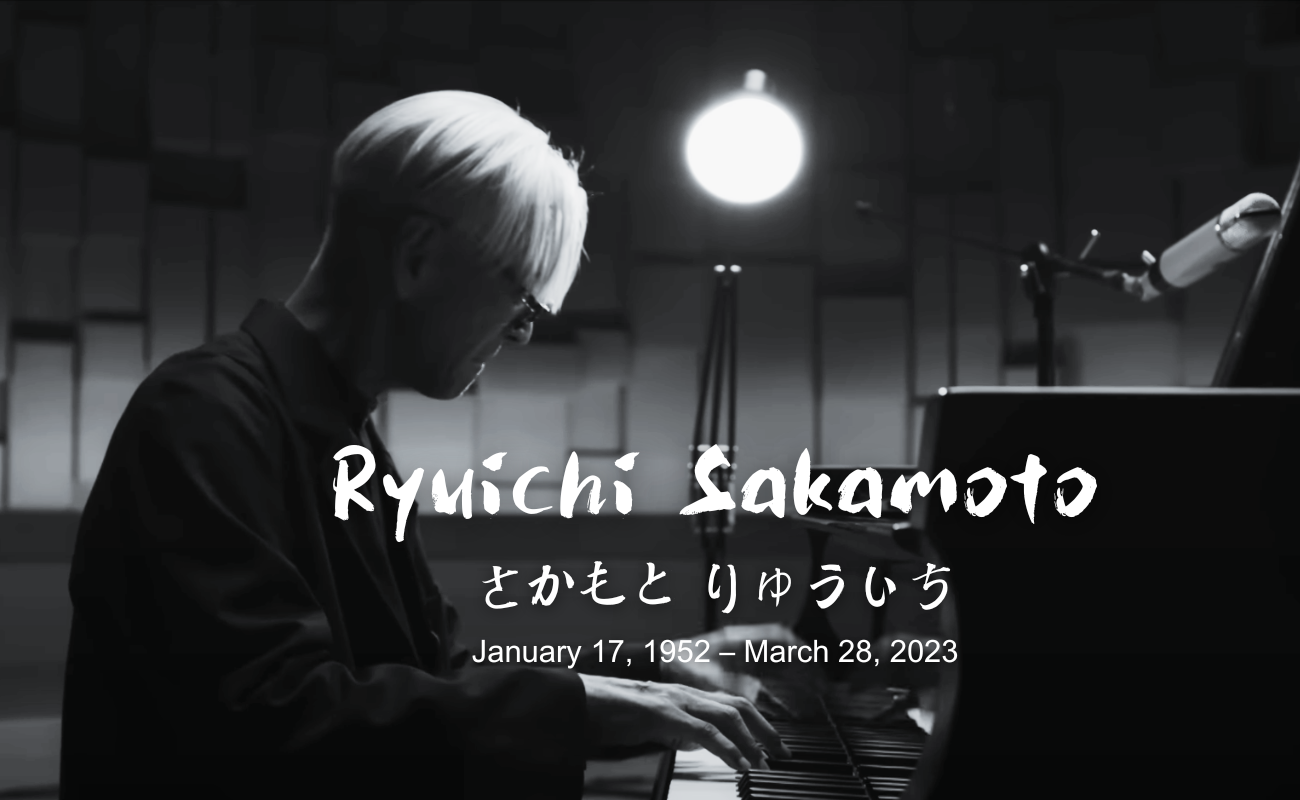 Character Story | The Musical World of Ryuichi Sakamoto, Film Exploration, and Reading Journey